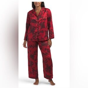 NWT Natori Satin Floral Pajama Set, XL, price firm